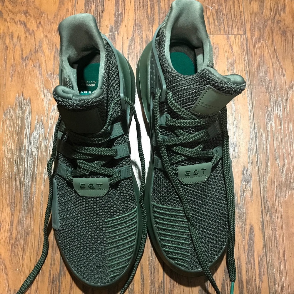 Dark green adidas EQT